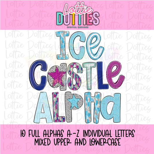 Ice castle Inspired Alphabet | Alpha Pack | Alphabet Clipart | Instant Download | Alpha Pack
