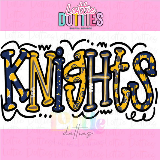 Knights PNG - Knights -  sublimation design - Digital Download - Navy and Gold