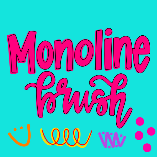 Lottie Monoline Procreate Brush -Monoline Brush