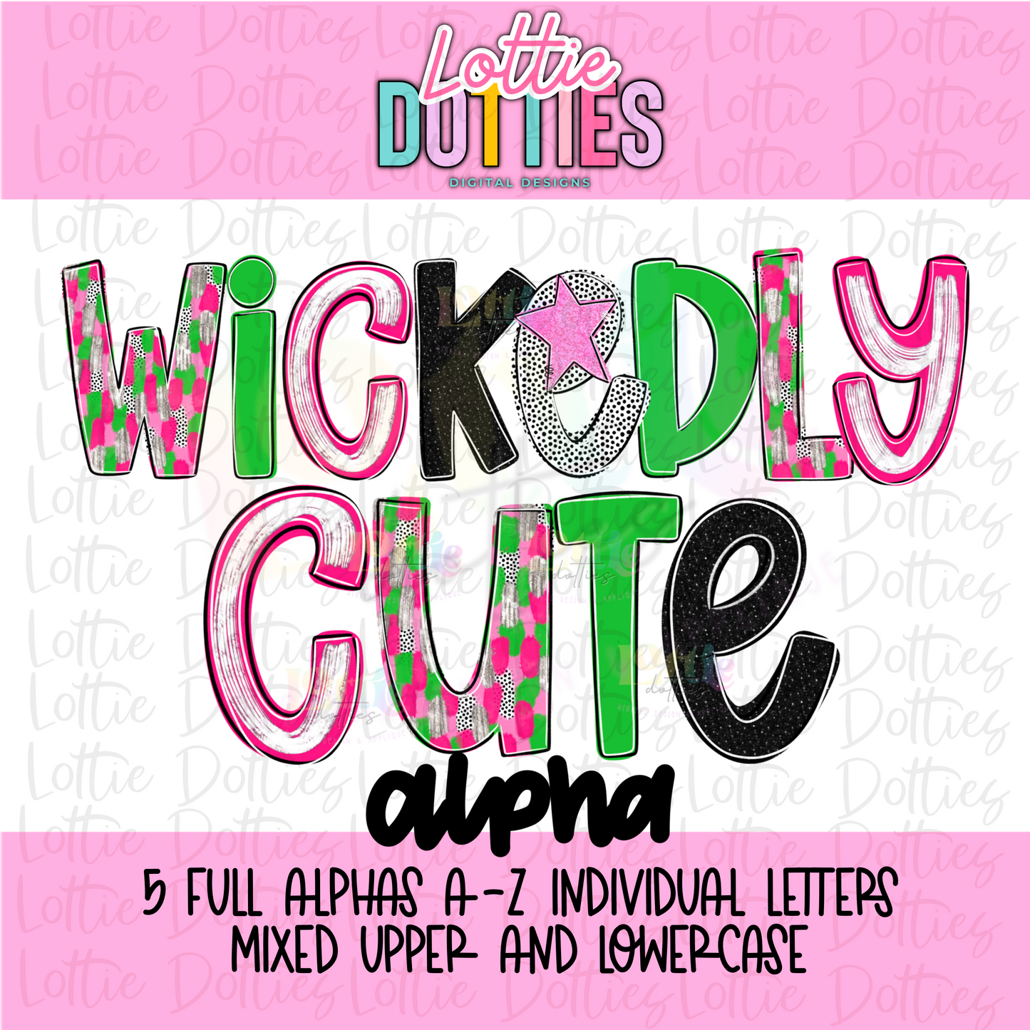 Wickedly Cute Alphabet | Alpha Pack | Alphabet Clipart | Instant Download | Alpha Pack