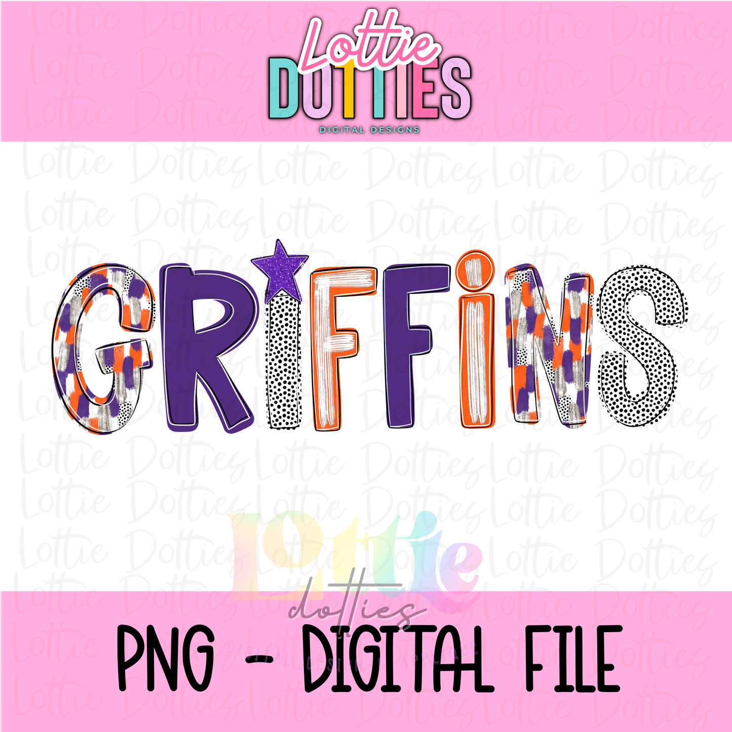 Griffins Poppy PNG - Griffins Sublimation - Digital Download - Red and Navy