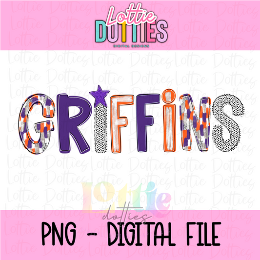 Griffins Poppy PNG - Griffins Sublimation - Digital Download - Red and Navy