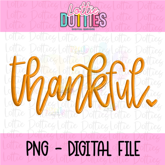 Thankful  Png - Thanksgiving Design- Digital Download