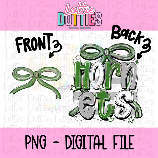 Hornets Poppy  PNG -  Hornets sublimation design - Digital Download - Bow Mascot Design