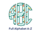 Teal Floral Scallop Monogram Alphabet - Alpha Pack - Alphabet Clipart - Instant Download