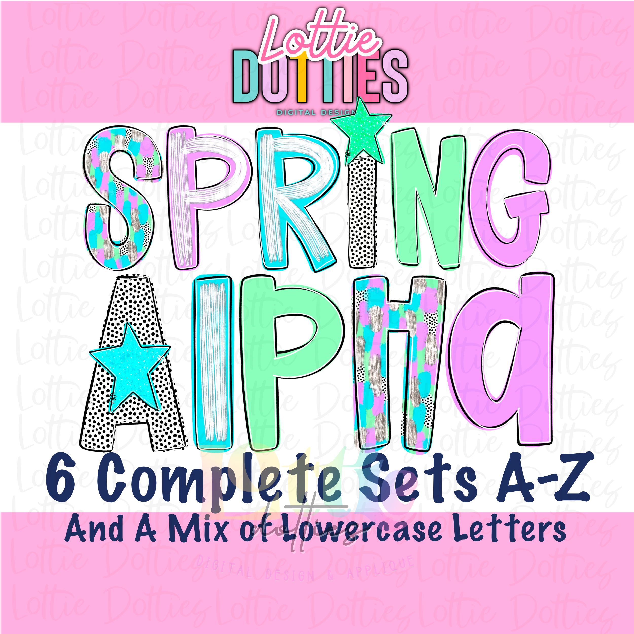 Spring Alpha Pattern Square Spring Alpha PNG - Alpha Set Sublimation- Digital Download – Lottie ...