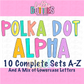 Polka Dot Alpha PNG - Alphabet Sublimation - Digital Download
