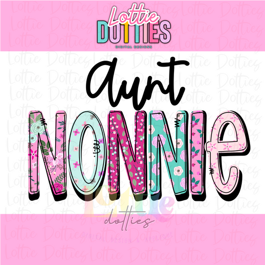 Aunt Nonnie Png - Mother’s Day sublimation design - digital download