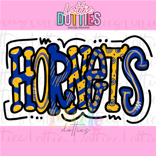 Hornets PNG -  Hornets  Sublimation design - Digital Download-Royal and Gold