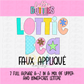 Lottie Bea Faux Applique Alphabet - Alpha Pack - Alphabet Clipart - Instant Download