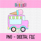 Ice Cream Truck PNG - Ice Cream Truck Clipart - Summer Png - Digital Download