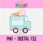 Ice Cream Truck PNG - Ice Cream Truck Clipart - Summer Png - Digital Download