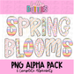 Spring Blooms Alpha PNG - Spring Alpha Set Sublimation- Digital Download - Pastel Alpha