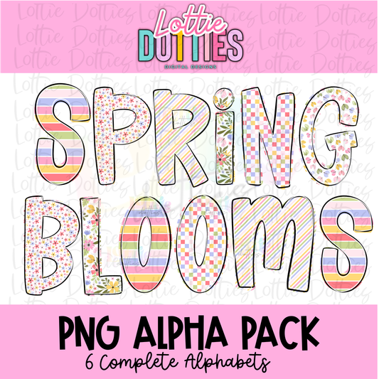 Spring Blooms Alpha PNG - Spring Alpha Set Sublimation- Digital Download - Pastel Alpha
