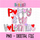 Poppy is My Valentine PNG - Valentine's Day Sublimation - Valentines Design