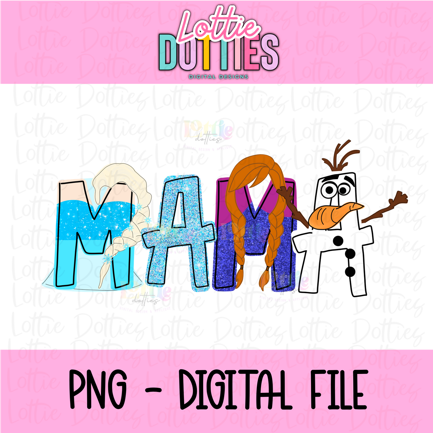 Ice Princess Mama Png - Mama Sublimation - Digital Download,