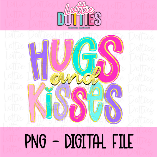 Hugs and Kisses PNG - Valentine's Day Designs - Digital Download