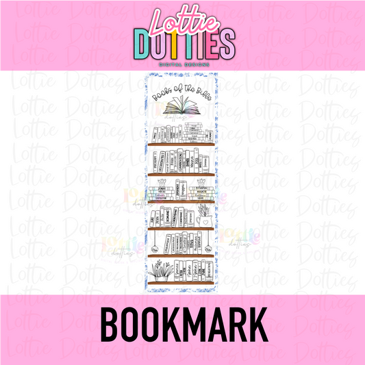 Books of the Bible Bookmark Template PNG - Bible Bookmark Sublimation  - Digital Download - Blue