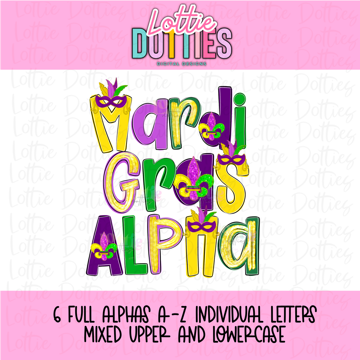 Mardi Gras Alpha Pack - Alphabet Clipart - Instant Download -  Mardi Gras