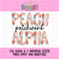 Peach Patchwork Alpha Set | Quilted Floral Alphabet PNG | Cottagecore Letters for Sublimation & Custom Names - Digital Download
