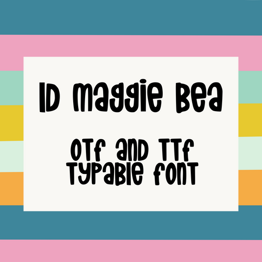 Maggie Bea Font - Handwritten Font- true type font - otf and ttf - type able font