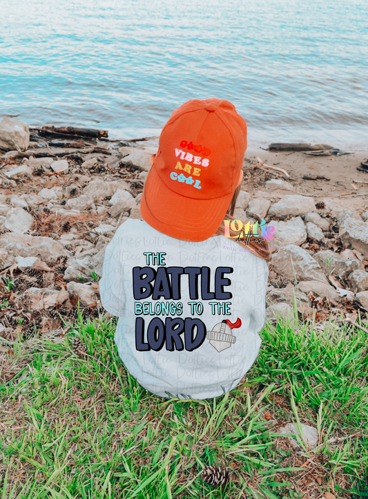 Christian PNG – Faith Graphic Tee Design – Sublimation & DTF Print File -  The Battle belongs to the Lord