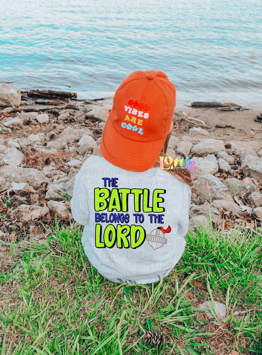 Christian PNG – Faith Graphic Tee Design – Sublimation & DTF Print File -  The Battle belongs to the Lord
