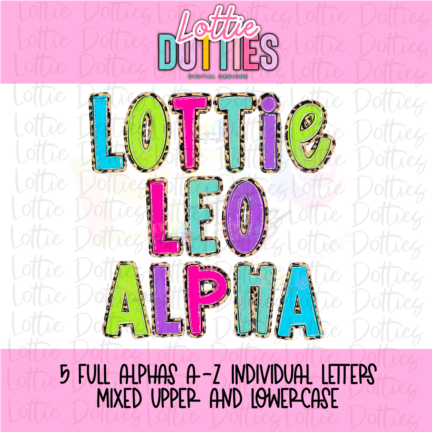 Lottie Leo Alpha - Bright Leopard Alpha Png - Bright Alpha Pack - Digital Download