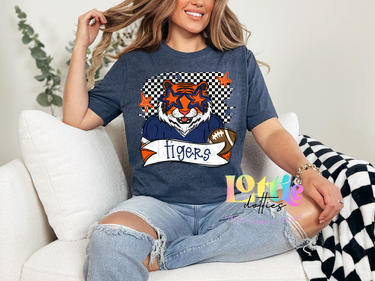 Tigers PNG - Tigers design - Digital Download - Navy and Orange