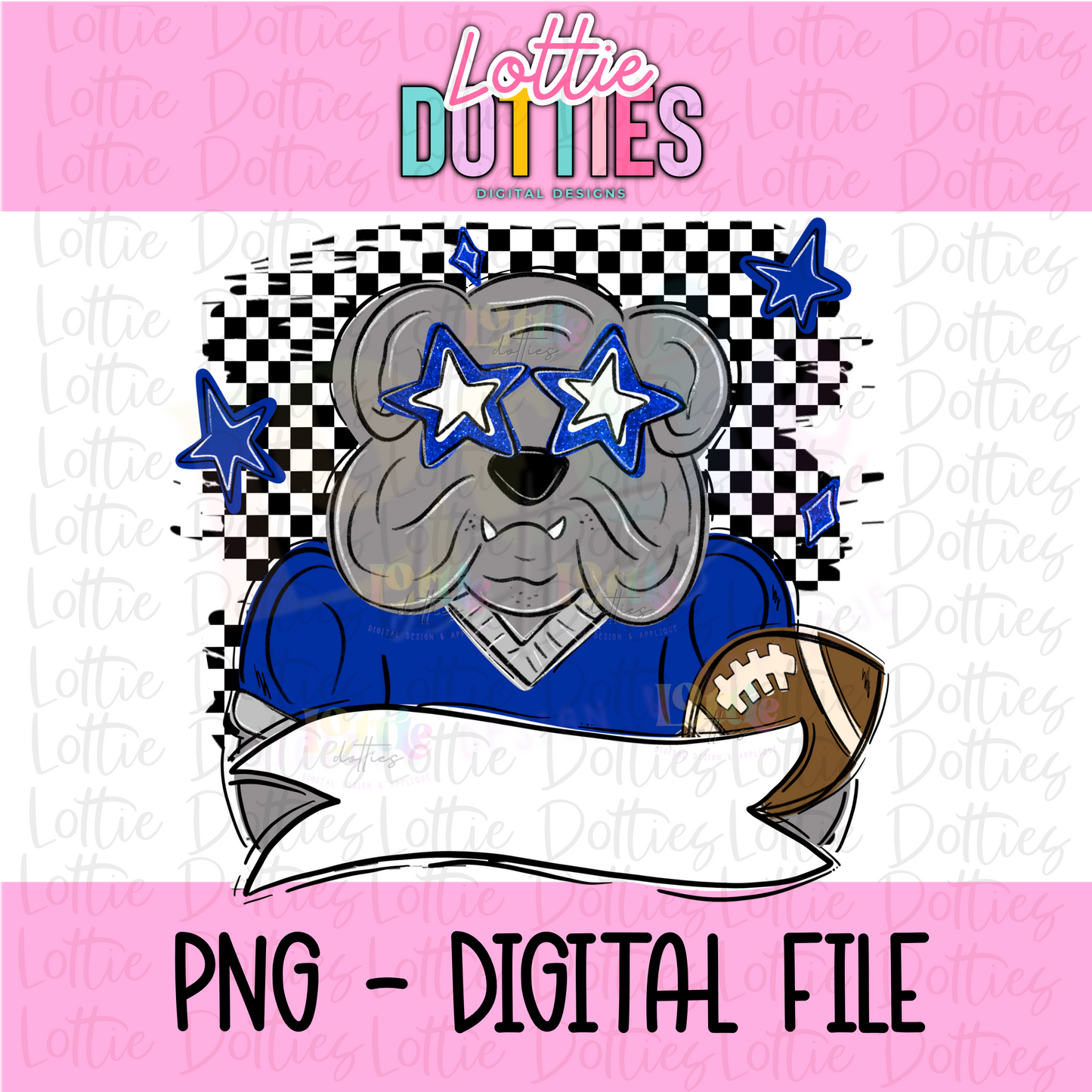 Bulldogs PNG - Digital Download - Bulldogs Design - Royal Blue