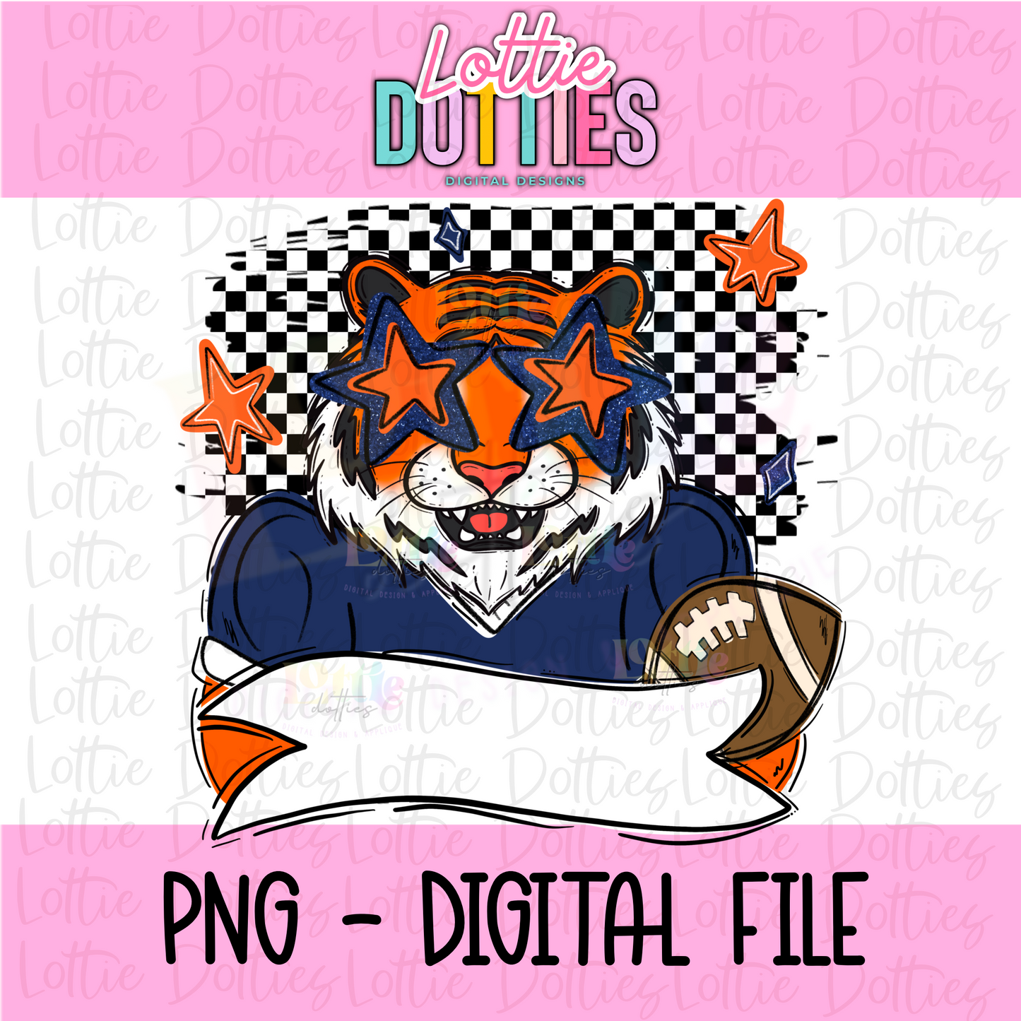 Tigers PNG - Tigers design - Digital Download - Navy and Orange