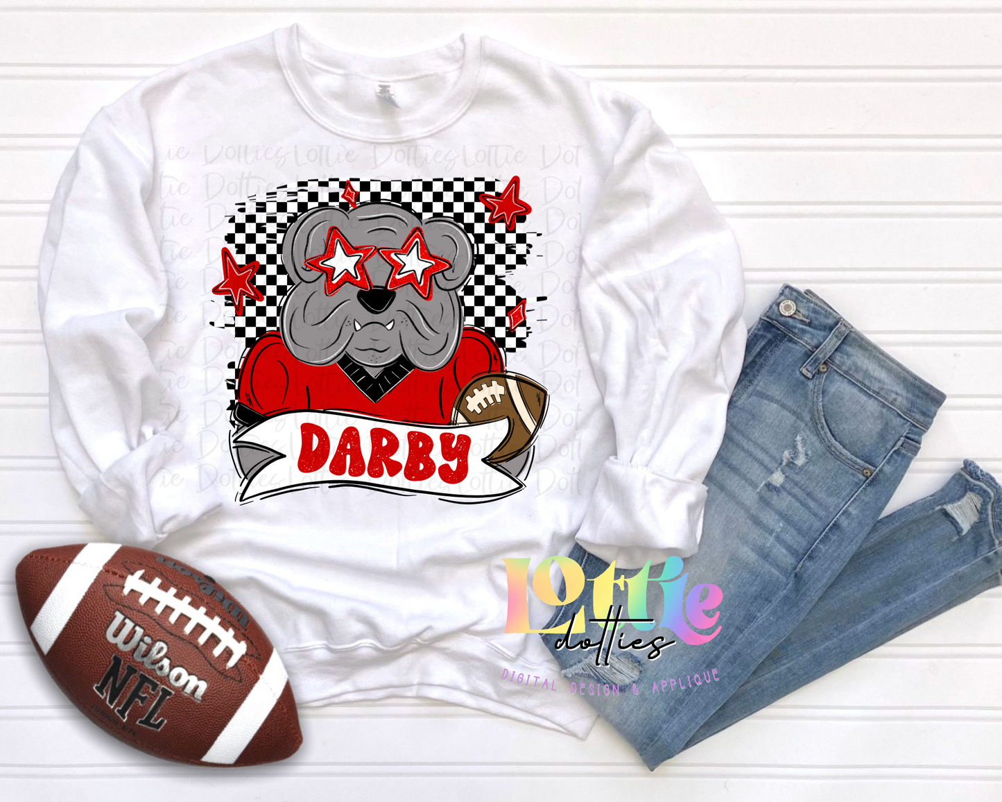 Bulldogs PNG - Digital Download - Bulldogs Design - Red