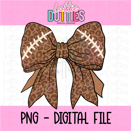 Football Bow - Touchdown Football Bow PNG - Bow Design Sublimation - Digital Download