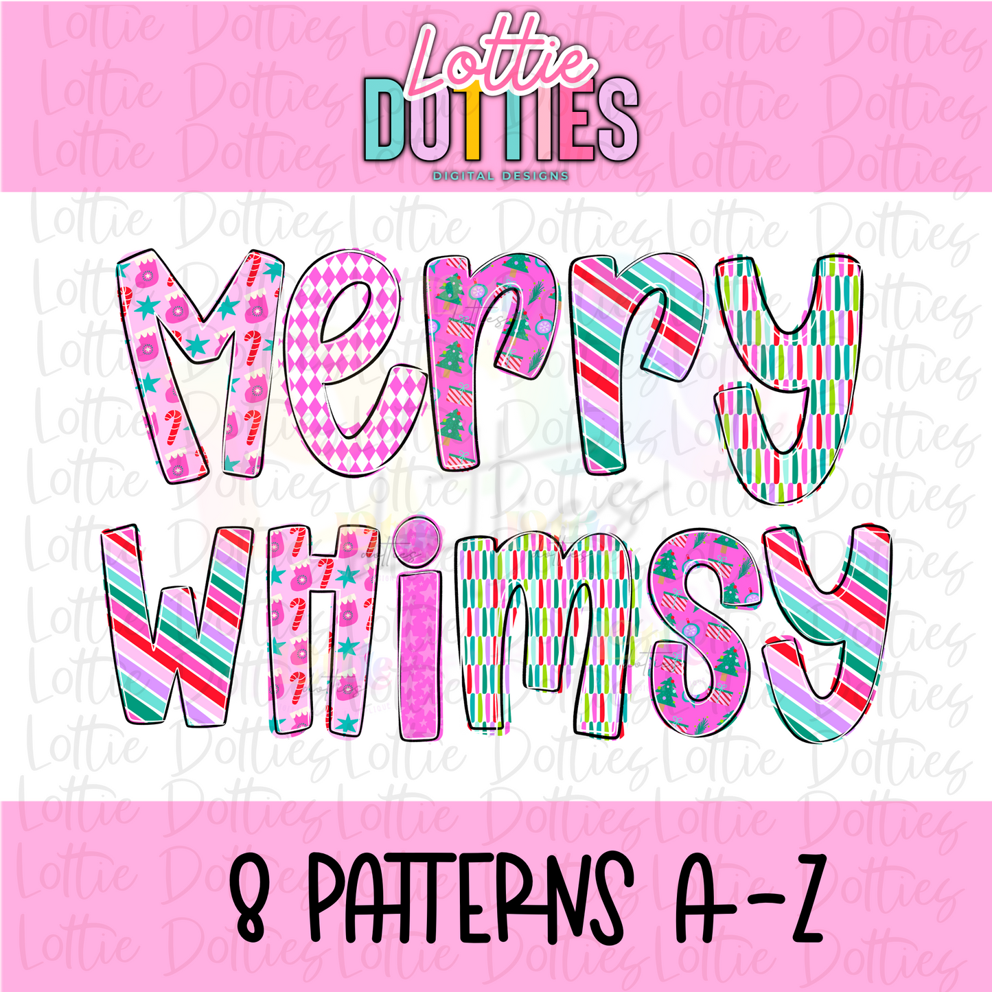 Merry Whimsy Alphabet | Christmas Alpha Pack | Alphabet Clipart | Instant Download | Alpha Pack