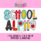 School Time Alpha - Teacher Alpha Pack - School Alphabet Clipart - Instant Download  - Alpha Pack - School Alpha