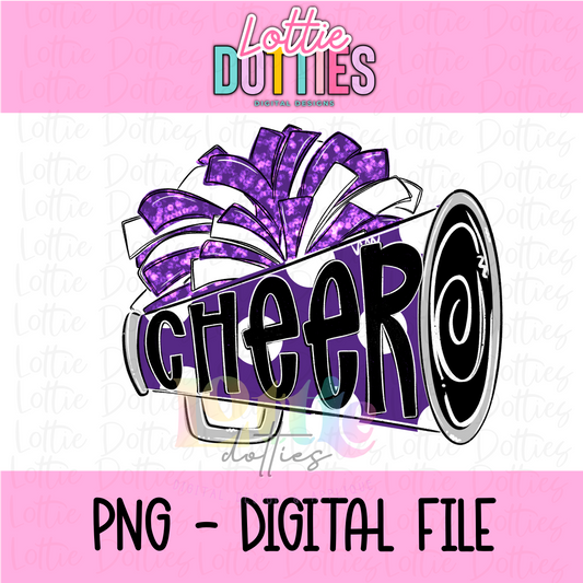 Cheer Megaphone PNG - Cheer Sublimation - Digital Design - Cheerleader