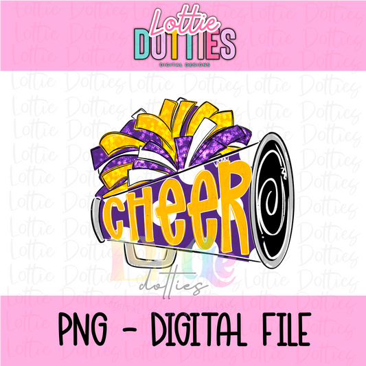 Cheer Megaphone PNG - Cheer Sublimation - Digital Design - Cheerleader