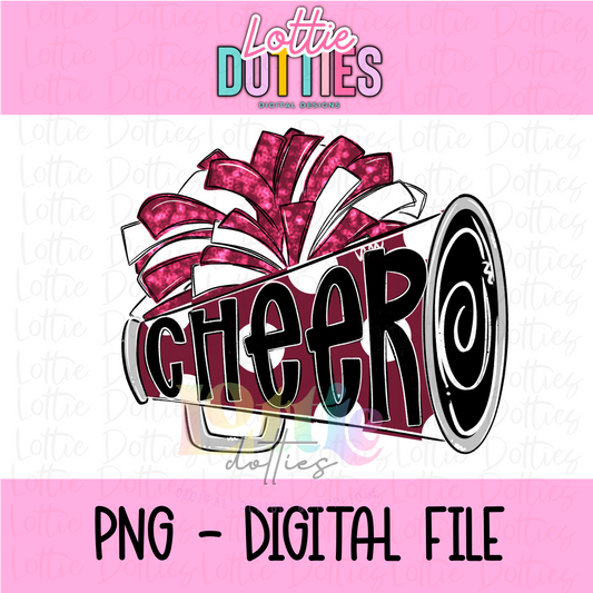 Cheer Megaphone PNG - Cheer Sublimation - Digital Design - Cheerleader