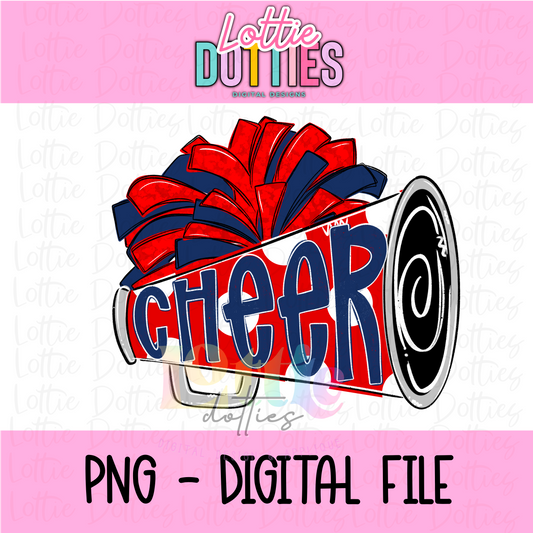 Cheer Megaphone PNG - Cheer Sublimation - Digital Design - Cheerleader