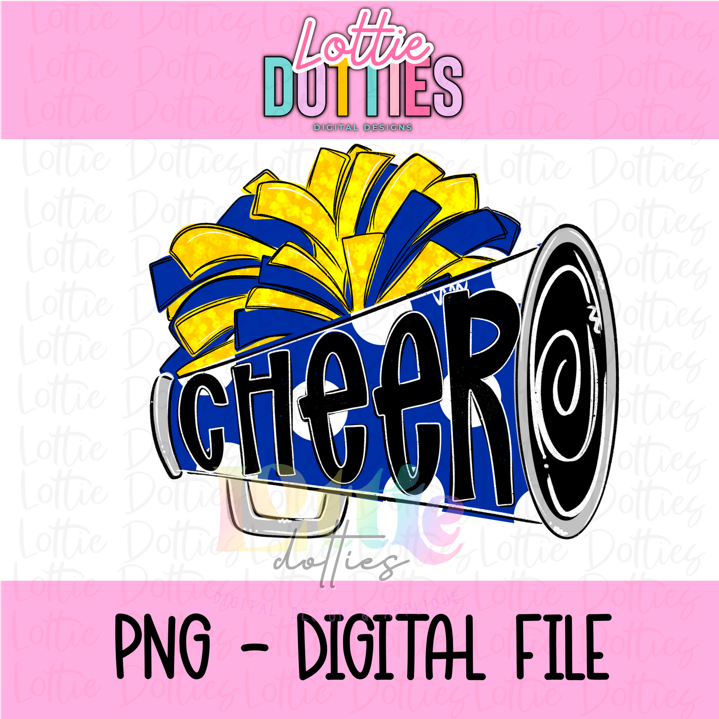 Cheer Megaphone PNG - Cheer Sublimation - Digital Design - Cheerleader