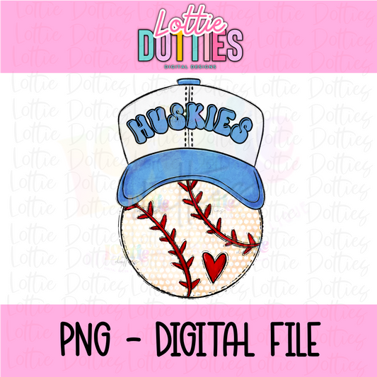 Huskies Baseball - PNG - Baseball Sublimation design - Digital Download