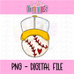 Baseball Gold PNG - Design Sublimation - Digital Download