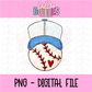 Baseball columbia blue  PNG - Design Sublimation - Digital Download