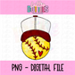 Softball maroon PNG - Design Sublimation - Digital Download