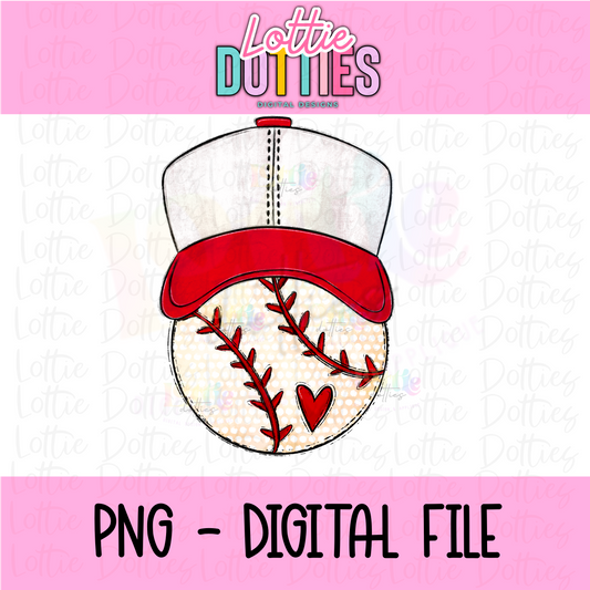 Baseball red PNG - Design Sublimation - Digital Download