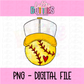 Softball gold PNG - Design Sublimation - Digital Download
