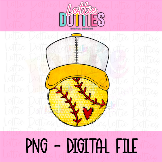 Softball gold PNG - Design Sublimation - Digital Download