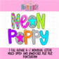 Neon Poppy Alpha - Neon and Checkered Alphabet - Alpha Pack - Alphabet Clipart - Instant Download  - Girl Alpha Pack