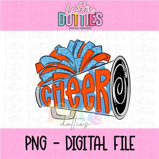 Cheer Megaphone PNG - cheer Sublimation - Digital Design - cheerleader