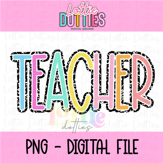 Teacher PNG - Teacher Sublimation - Digital Design - back to school